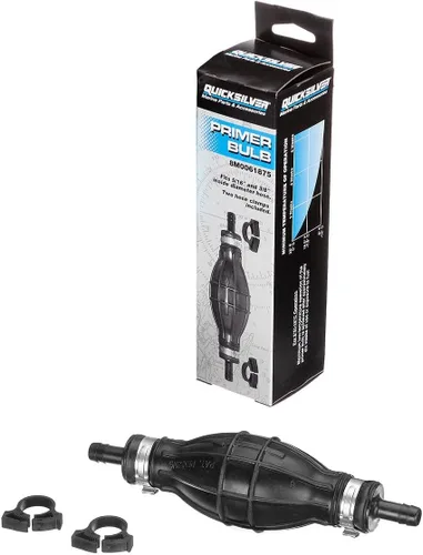 Vista 3 de Quicksilver 8M0061875 Bombilla de cebador con 2 abrazaderas de manguera para líneas de combustible de 5/16'' (0.315 in) Cumple con EPA-MERC-PB15