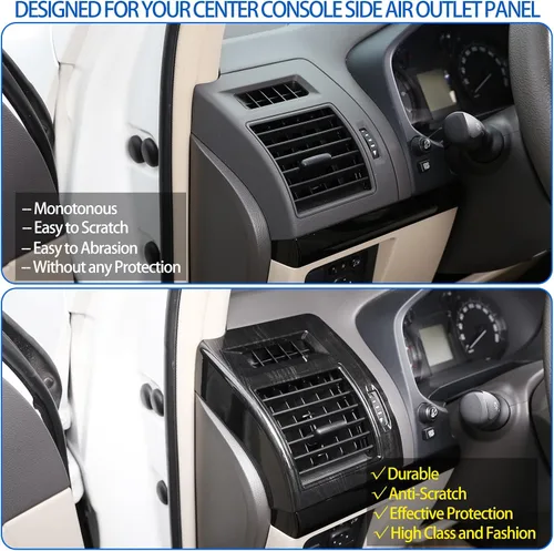 Vista 2 de Ajuste para Toyota Land Cruiser Prado FJ150 150 2018 marco de cubierta de ventilación de salida de aire acondicionado lateral de automóvil, cubierta