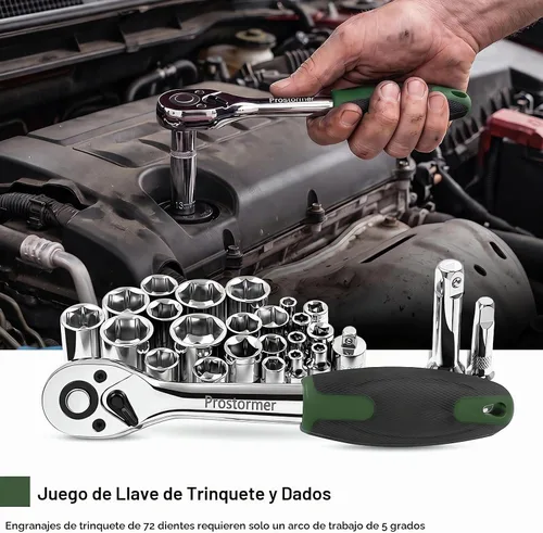 Vista 7 de Prostormer Kit de herramientas de 259 piezas, juego de herramientas Verde