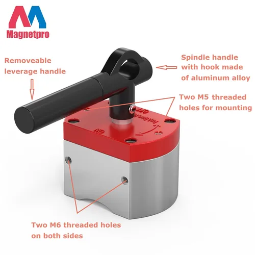 Vista 2 de Magnetpro Imán de interruptor multiusos, sistema magnético conmutable de 660 LB de fuerza de arrancamiento, imán de encendido/apagado