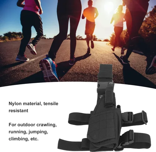 Vista 4 de Bolsa de pierna para hombres y mujeres, impermeable, para motocicleta, canguro, táctica, riñonera para exteriores, bolsa reflectante para piernas