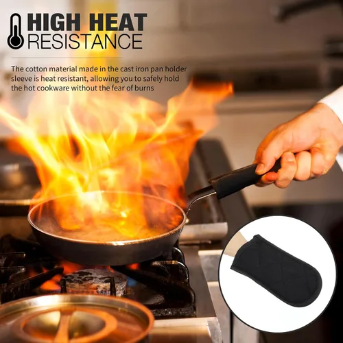 Vista 3 de Dandat Juego de 12 fundas de mango caliente para reemplazo diario, fundas de mango de bandeja de regalo, resistentes al calor, funda de soporte