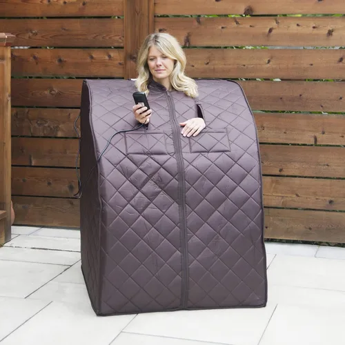 Vista 2 de Radiant Sauna, sauna portátil tamaño grande, Marrón