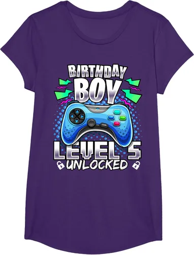 Vista 13 de Camiseta para niños con diseño de videojuegos desbloqueados de nivel 5 Negro