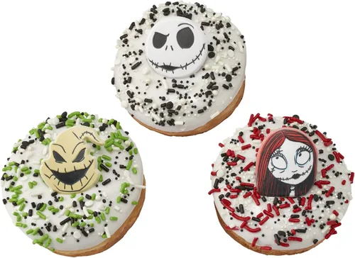 Vista 13 de DecoPac Anillos de The Nightmare Before Christmas, decoraciones de cupcakes con Jack, Sally y Oogie Boogie, paquete de 24