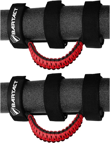 Vista 6 de Bartact Asas de Agarre para Barra Antivuelco Jeep Wrangler JL, JK, TJ, YJ y Jeep Gladiator 1955–2023 Hebilla de Metal Mejorada, Asas de Agarre