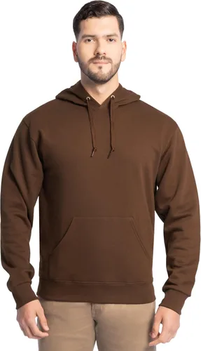 Vista 15 de Fruit of the Loom Men's Eversoft Fleece Pullover Hooded Sweatshirt, Moisture Wicking & Breathable Jersey jaspeado caqui
