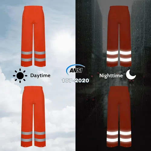 Vista 23 de TCCFCCT Chaqueta de lluvia de alta visibilidad para hombre, impermeable, abrigo de lluvia de alta visibilidad para hombres y mujeres con capucha