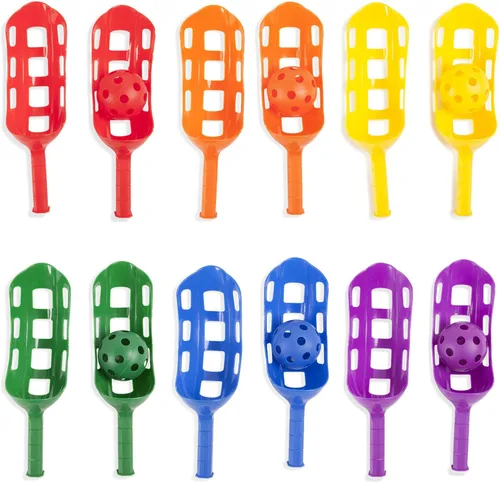 Vista 10 de Champion Sports Scoop Ball & Catch Games – Lightweight Plastic Toss & Catch Sets for All Ages