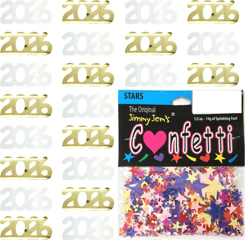 Vista 18 de Confetti Year 2023 Blue Royal, Orange Combo - 2 bolsas de media onza (1 oz)