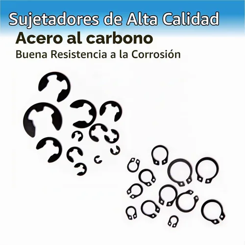 Vista 4 de Mariyandh Juego de 324 piezas de clips E (2.0 mm-12 mm) y anillos de retención externos, kit de surtido de anillos de resorte, surtido de clips C