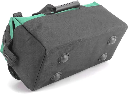 Vista 6 de Caja de herramientas de 16 pulgadas, correa de hombro ajustable para pies antideslizantes, 14 bolsillos funcionales, caja de herramientas de gran