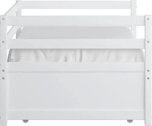 Vista 13 de Hillsdale Sofá cama individual de madera caspio con nido, color blanco