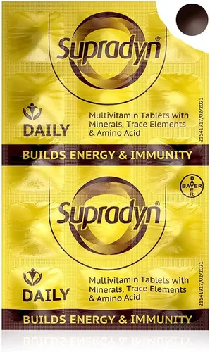 Vista 3 de SupradynS - Tabletas multivitamínicas diarias para hombres y mujeres con zinc esencial, 12 vitaminas, 5 oligoelementos para inmunidad diaria
