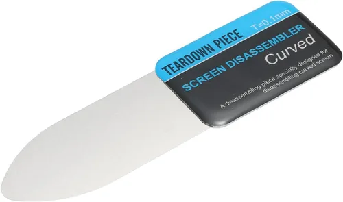 Vista 3 de PATIKIL Plana curvada Spudger Pry Blade Profesional Acero Inoxidable Metal 0.004 in Herramienta de apertura de palanca ultra fina para reparación