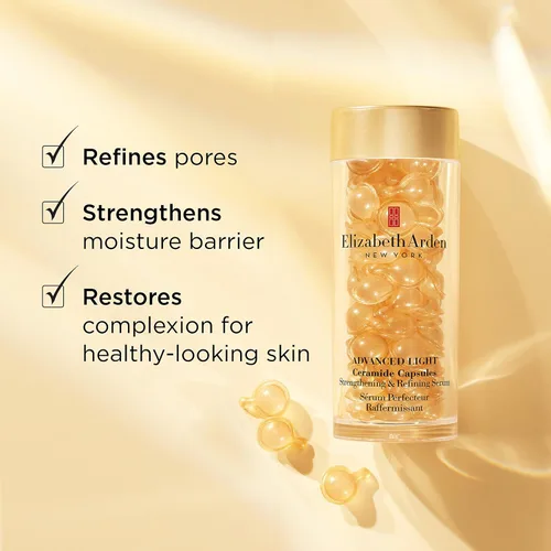 Vista 3 de Elizabeth Arden SUERO FORTALECIMIENTO Y REFINADOR DE CÁPSULAS DE CERAMIDA LUZ AVANZADAS