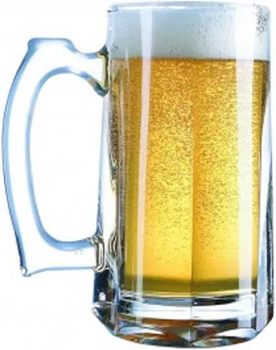 Vista 2 de Taza de cerveza gigante de 28 onzas, jarra de cerveza personalizada, cerveza, ciervo, oso, Sunny Mac, divertido TV Pong Always