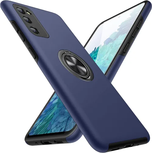 Vista 9 de JAME Funda para Samsung Galaxy S20 FE, funda Samsung S20 FE 5G con soporte giratorio, resistente a prueba de golpes, funda delgada para Galaxy S20