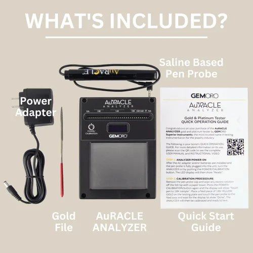 Vista 9 de GemOro Auracle Analyzer Gold Tester Probador electrónico compacto portátil y preciso de oro y platino de alto quilates Herramienta de joyería