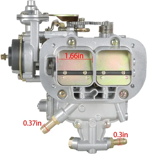 Vista 4 de GXYWADY Carburador universal de 2 barriles 428 de 38 x 38 Weber Fiat Renault tipo repuesto para VW Ford Daewoo Dodge Jeep Lada Opel Toyota 19830.202