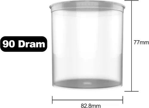 Vista 6 de 90 Dram CR envases de plástico Pop Top Contenedores – Resistente a los niños Vial Botellas – 60 unidades (transparente)