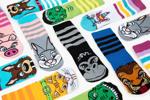 Vista 6 de Puppet Socks - Calcetines divertidos de animales novedosos - Calcetines locos para niños y niñas - Calcetines divertidos para niños y niñas