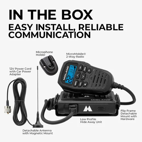 Vista 9 de Midland MXT275 15W MicroMobile GMRS Radio bidireccional