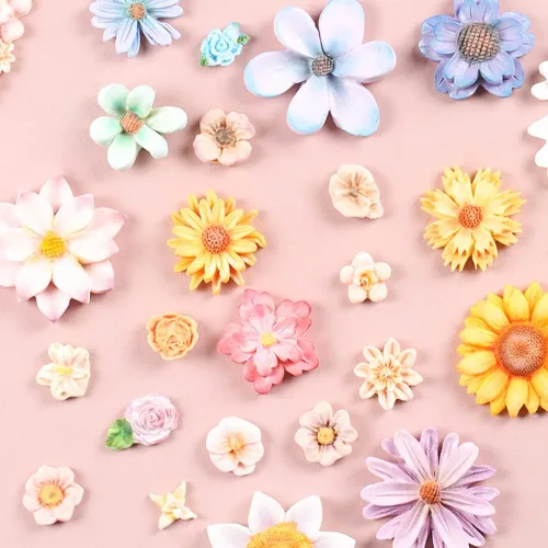 Vista 8 de KALAIEN 3 moldes para pastel de fondant de flores, margarita, flor de rosa, pequeño floral para fondant de chocolate, arcilla polimérica y jabón
