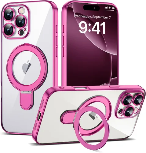 Vista 151 de Funda compatible con iPhone 12 con soporte de anillo magnético invisible [compatible con Mag-Safe] [Protector completo de lente de cámara] Funda