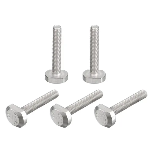 Vista 9 de uxcell Pernos de ranura en T, 5 piezas M5x16mm ranura en T Pernos deslizantes Pernos deslizantes 304 Tornillos en forma de T de acero inoxidable