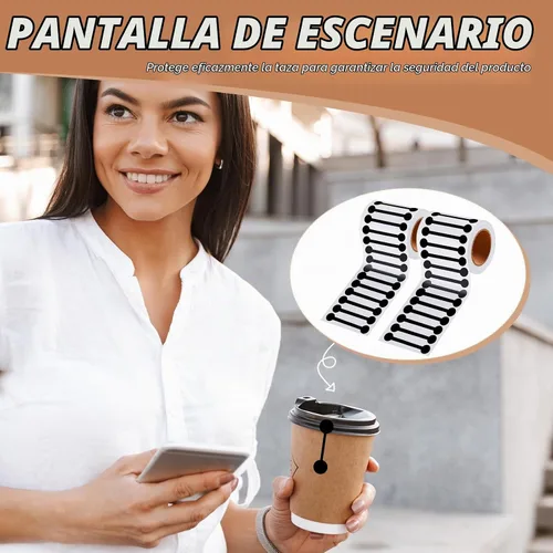 Vista 2 de Teling 2 Rollos 1000 Piezas Cinta Evidente de Manipulación 2.75 x 0.5 Pulgadas Pegatinas Calcomanías a Prueba de Manipulación Cinta en Blanco