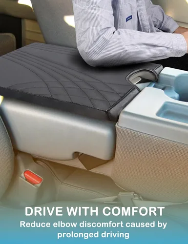 Vista 5 de Funda de consola central para Ford F150 2015-2024, F250 F350 F450 2017-2024 con asiento de salto 40/20/40, funda de consola, funda de asiento
