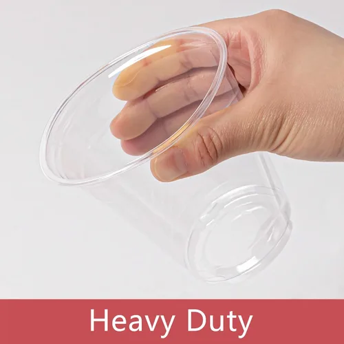 Vista 4 de Lullaby 200 vasos transparentes desechables, vasos de plástico transparente de 12 onzas a granel, vasos para beber mascotas para agua, jugo