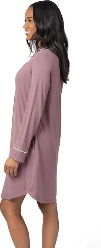 Vista 3 de Kindred Bravely Camisón de lactancia con botones Clea Camisón de maternidad de manga larga