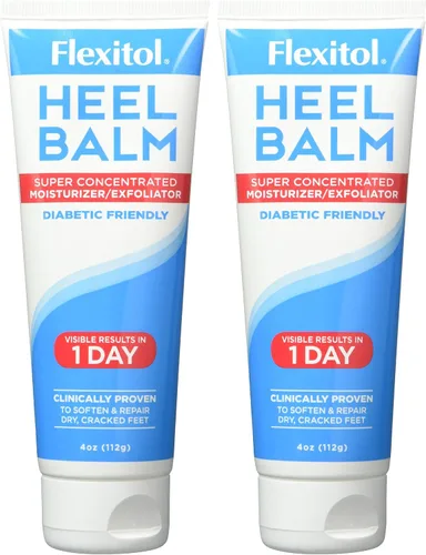 Vista 6 de Flexitol Tubo de bálsamo para el talón de 4 onzas (paquete de 2), rica crema hidratante y exfoliante para pies. Alivio rápido de la piel áspera