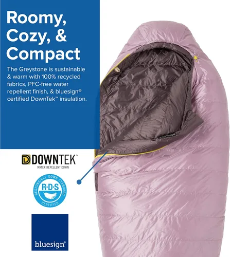 Vista 2 de Big Agnes Greystone Saco de dormir de momia DownTek de 0-30 grados 600