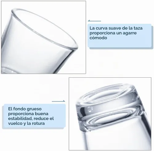 Vista 4 de BCnmviku Juego de vasos de chupito de 1.5 onzas con base pesada, vaso de chupito transparente (paquete de 10)