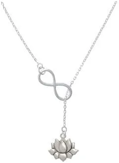 Vista 2 de DELIGHT Medium flor de loto infinity Lariat collar