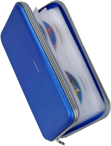 Vista 14 de Cartera organizadora y de almacenamiento, de alta resistencia y con capacidad para 70 CDs, DVDs, Blu-ray., negro
