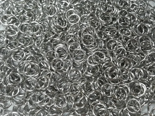 Vista 10 de Anillos de salto de aluminio brillante de 1 libra 14G 1/2" ID (más de 1150 anillos)