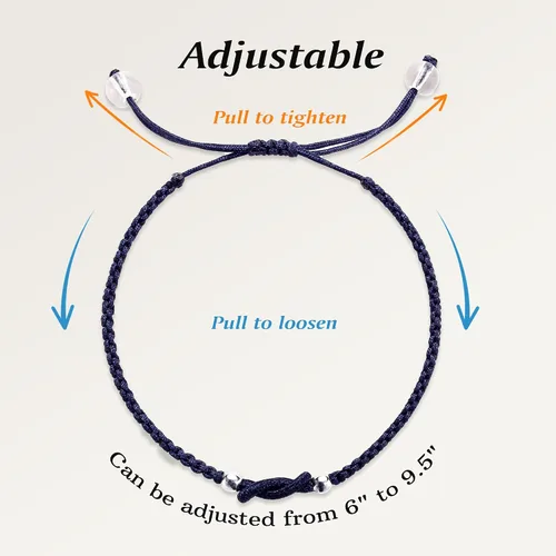 Vista 21 de Pulseras hechas a mano, pulseras para mujeres y hombres, pulsera ajustable con inicial, regalos de joyería para mamá, esposa, novia, ella, amigos