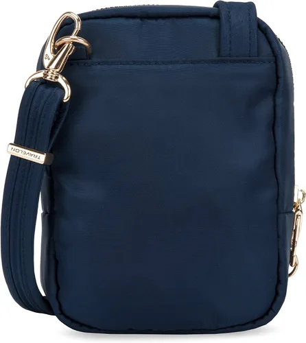 Vista 11 de Travelon Bolsa cruzada para teléfono antirrobo para mujer, Zafiro, talla única , Travelon Bolso bandolera antirrobo para teléfono