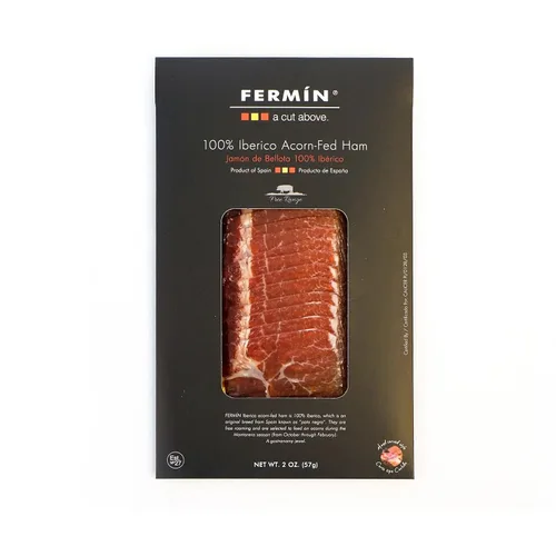 Vista 2 de Fermin Jamón de Bellota 100% Ibérico Loncheado 2 oz (2 Pack) Jamón de Bellota 100% Ibérico Loncheado, Auténtico Jamón Ibérico de Bellota