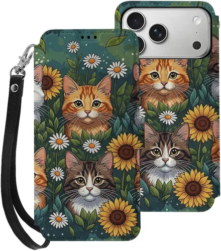 Vista 39 de SWEET TANG Funda protectora para iPhone 17, con tarjetero y tarjetero Patrón 828