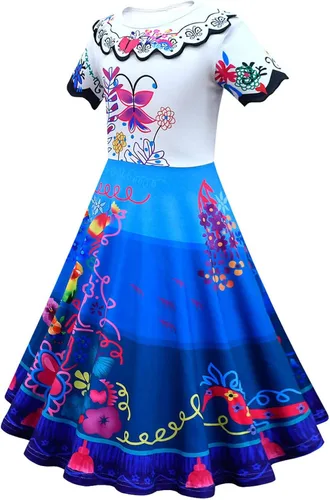 Vista 3 de Vestido de princesa con bolsa de manga corta para niñas y niños pequeños