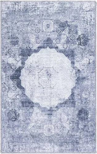 Vista 3 de Unique Loom Yara Collection - Alfombra Nayer (2' x 3' 1" Rectángulo, Gris Marfil)