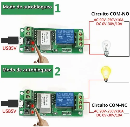 Vista 8 de USB5V 1Channel WiFi Smart Home Módulo de control remoto para iOS/Android