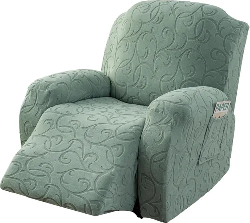 Vista 40 de Funda para Sillón Reclinable de 4 Piezas Elástica, Funda Deslizable de Sofá, Cubierta de Sofá para Sofá Reclinable de 1 Asiento, Protector