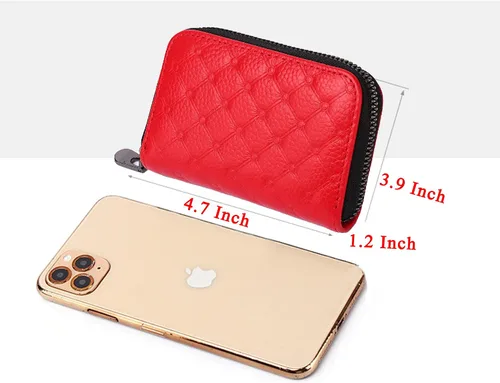 Vista 2 de AKFSINSB cartera para mujer, Doft Rojo, Cartera