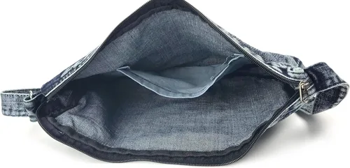 Vista 5 de Denim Indigo Hobo Cross Body Bag Bolso de hombro para mujer